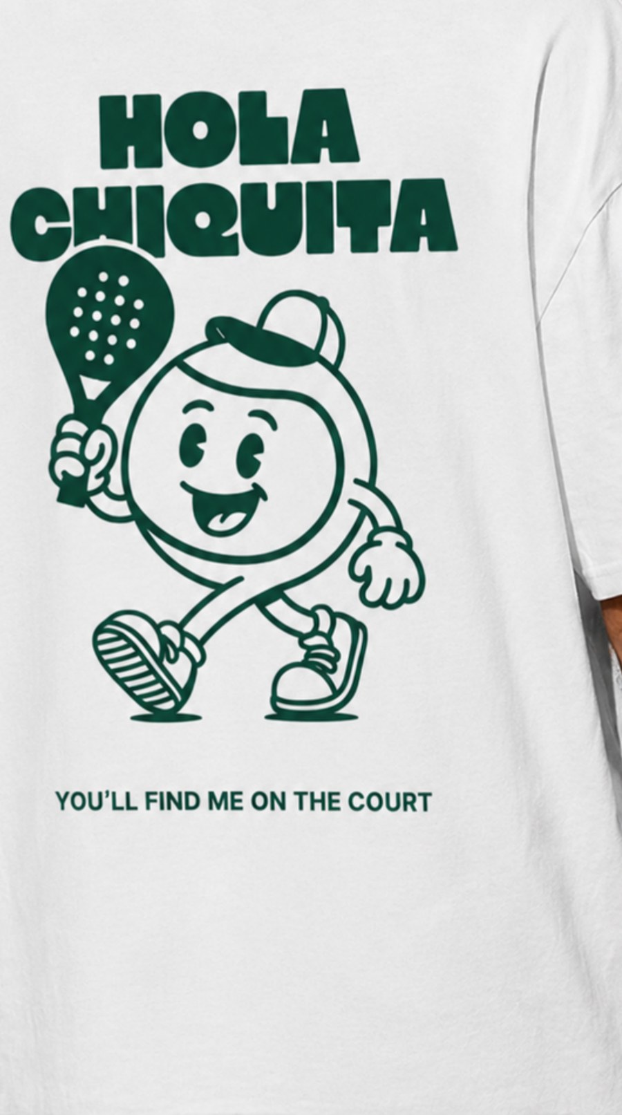 District Padel 'Hola Chiquita' t-shirt design